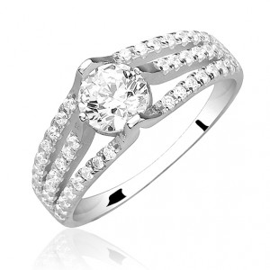 Inel argint cu pietre DiAmanti Z0872A_W-DIA (Argint 925‰ 2,4 g.)